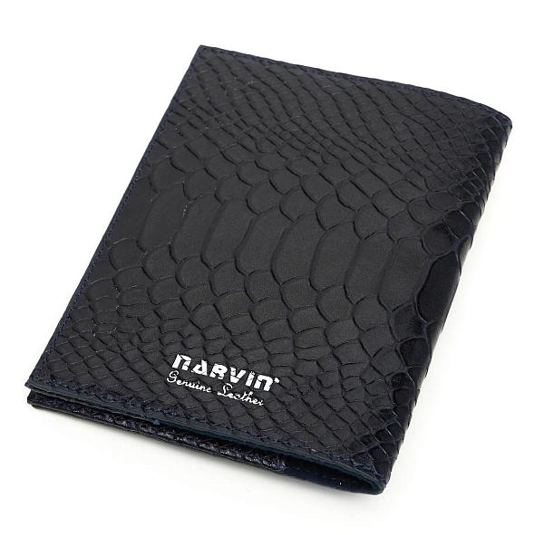 Обложка на паспорт из натуральной кожи NARVIN 9161-Anaconda D.Blue Vasheron, Артикул: 9161-Anaconda D.Blue фото №1