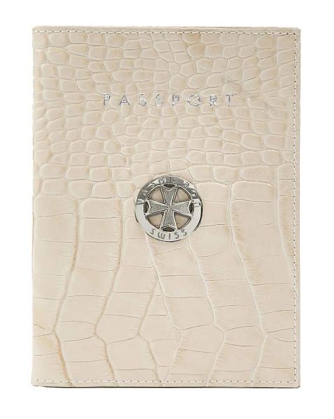Обложка для паспорта NARVIN 9161-Croco Beige Vasheron, Артикул: 9161-Croco Beige фото №1