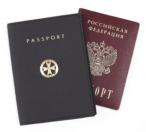 Обложка на паспорт из натуральной кожи NARVIN 9161-Polo Brown Vasheron, Артикул: 9161-Polo Brown фото №1