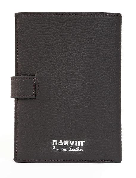 Обложка для автодокументов и паспорта NARVIN из натуральной кожи 9175-Polo Brown Vasheron, Артикул: 9175-Polo Brown фото №1