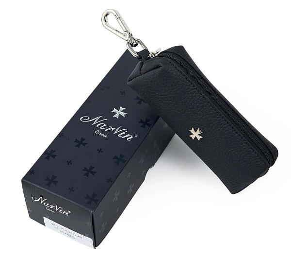 Ключница из натуральной кожи NARVIN 9273-Polo Black Vasheron, Артикул: 9273-Polo Black фото №1