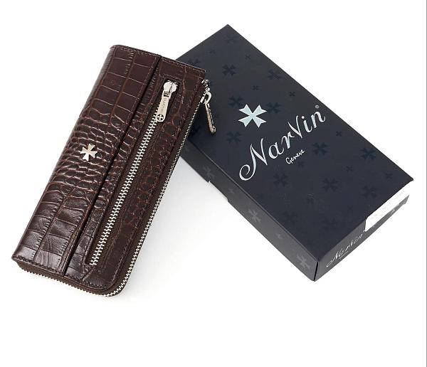Ключница из натуральной кожи NARVIN 9280-Croco Brown Vasheron, Артикул: 9280-Croco Brown фото №1