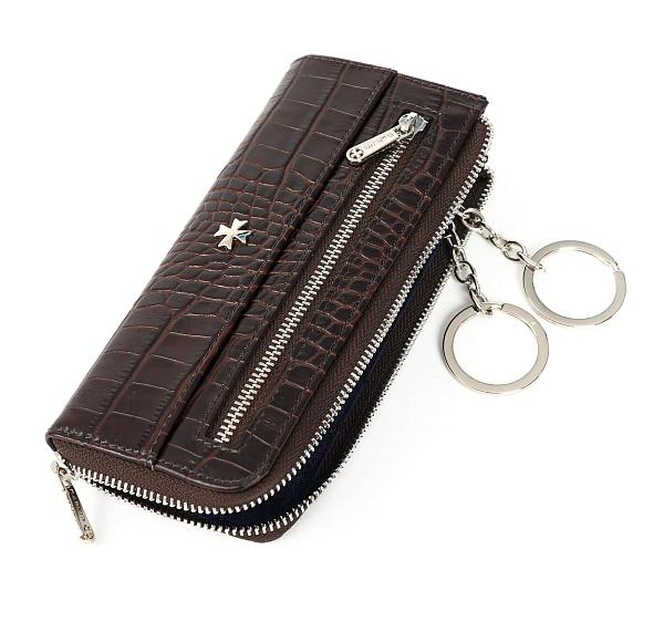 Ключница из натуральной кожи NARVIN 9280-Croco Brown Vasheron, Артикул: 9280-Croco Brown фото №1