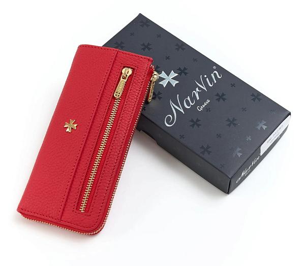 Ключница из натуральной кожи NARVIN 9280-Polo Red Vasheron, Артикул: 9280-Polo Red фото №1