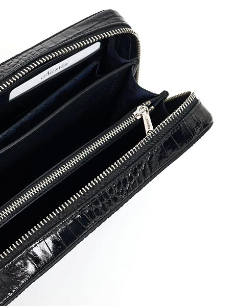 Клатч мужской из натуральной кожи NARVIN 9432-Croco Black Vasheron, Артикул: 9432-Croco Black фото №1