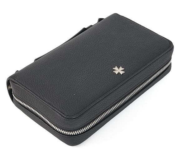 Клатч мужской из натуральной кожи NARVIN 9432-Polo Black Vasheron, Артикул: 9432-Polo Black фото №1