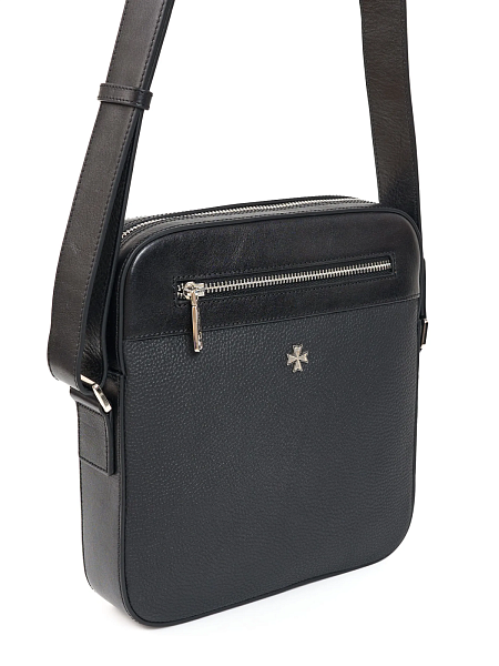 Сумка мужская из натуральной кожи NARVIN 9483-Polo Black Vasheron, Артикул: 9483-Polo Black фото №1