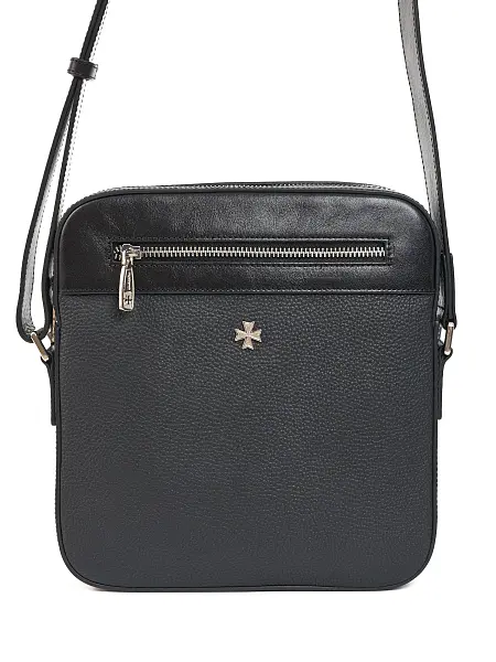 Сумка мужская из натуральной кожи NARVIN 9483-Polo Black Vasheron, Артикул: 9483-Polo Black фото №1