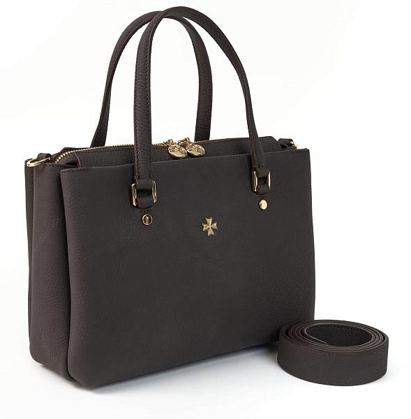 Женская сумка NARVIN из натуральной кожи 9801-Polo Brown Vasheron, Артикул: 9801-Polo Brown фото №1
