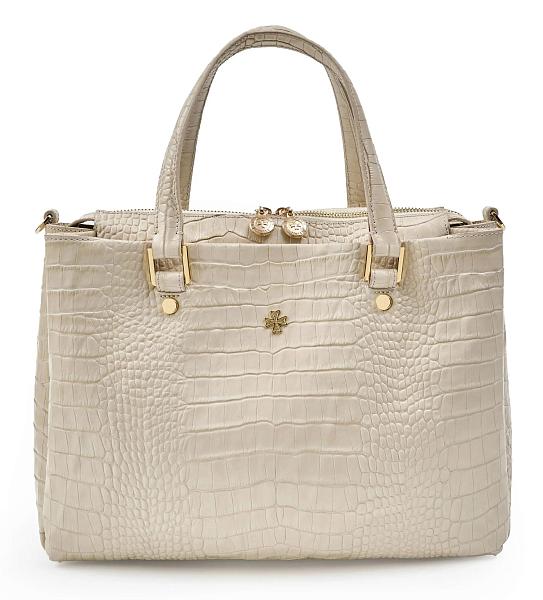 Сумка женская из натуральной кожи NARVIN 9804-Croco Beige Vasheron, Артикул: 9804-Croco Beige фото №1