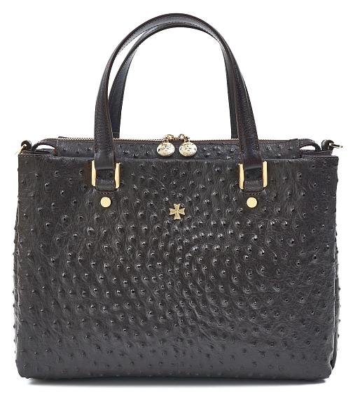 Сумка женская из натуральной кожи NARVIN 9804-Ostrich Brown Vasheron, Артикул: 9804-Ostrich Brown фото №1
