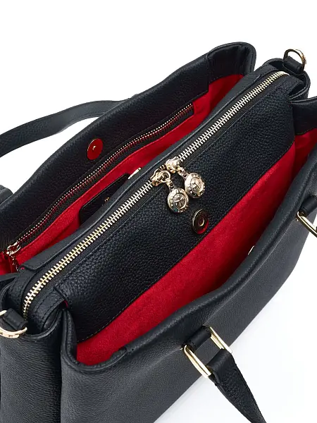 Сумка женская из натуральной кожи NARVIN 9804-Polo Black Vasheron, Артикул: 9804-Polo Black фото №1