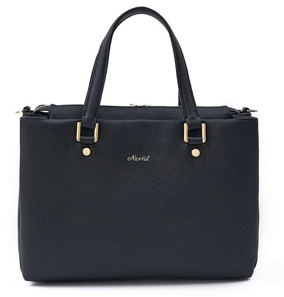 Сумка женская из натуральной кожи NARVIN 9804-Polo Black Vasheron, Артикул: 9804-Polo Black фото №1