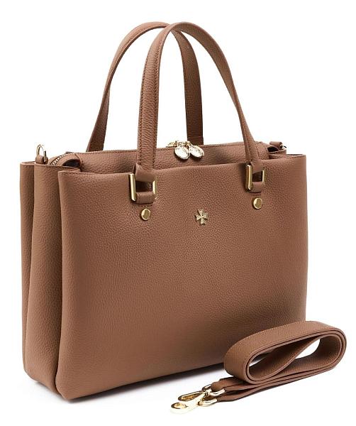 Сумка женская из натуральной кожи NARVIN 9804-Polo Caramel Vasheron, Артикул: 9804-Polo Caramel фото №1