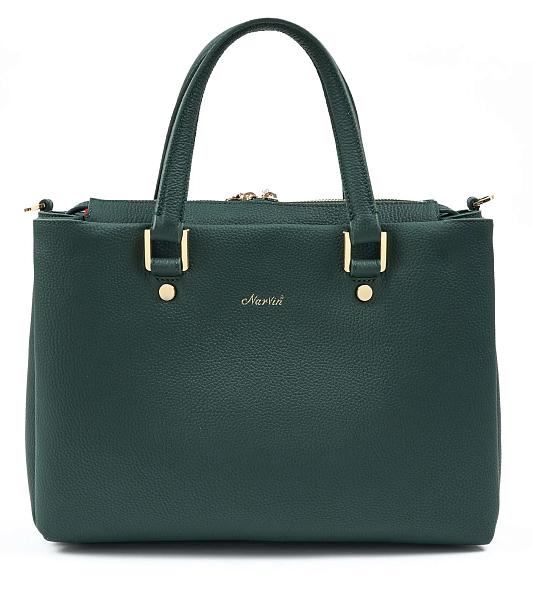 Сумка женская из натуральной кожи NARVIN 9804-Polo Green Vasheron, Артикул: 9804-Polo Green фото №1