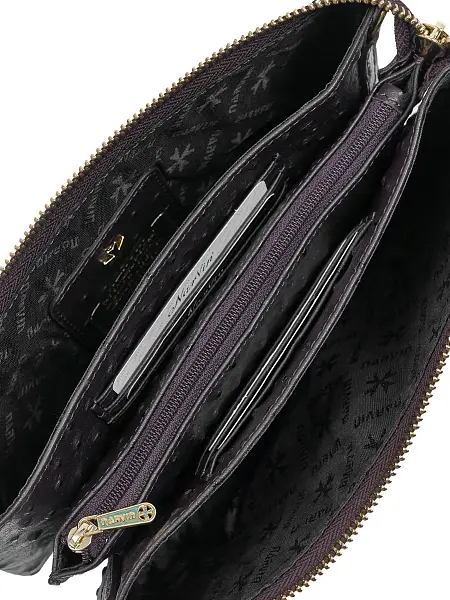 Сумка клатч NARVIN из натуральной кожи 9951-Ostrich Chocolate Vasheron, Артикул: 9951-Ostrich Chocolate фото №1