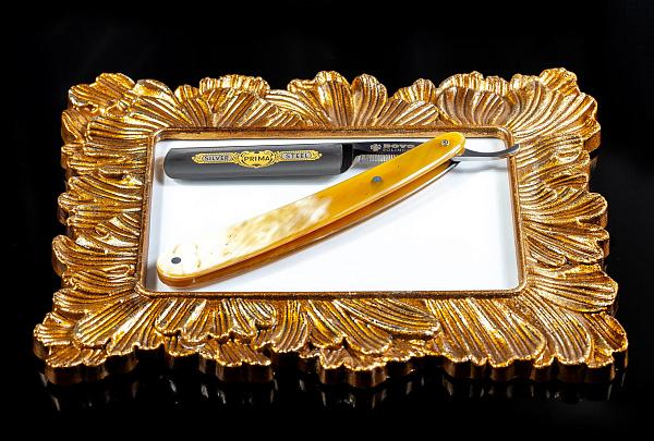Бритва опасная Dovo, ручка - африканский коровий рог, 5/8", 1/1 12581194 DOVO, Артикул: 12581194 фото №1