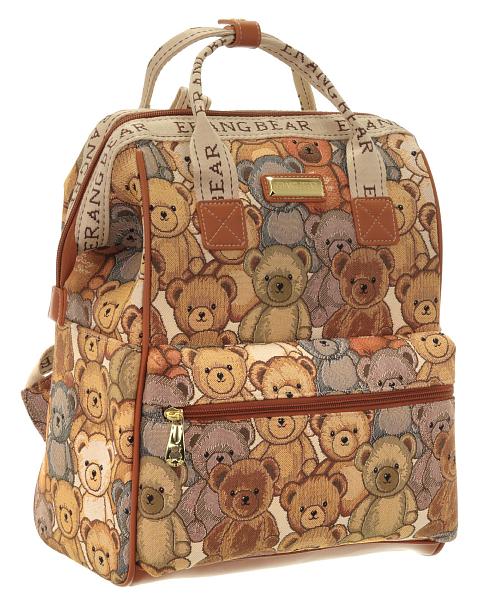 Рюкзак e-913 brown erang bear коричневый ERANG BEAR, Артикул: E-913 Brown фото №1