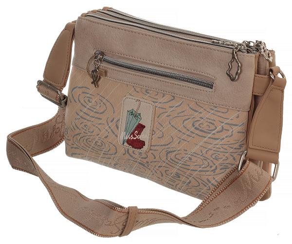 Женская сумка mr04405 almendra miss sarah светло-бежевый MISS SARAH, Артикул: MR04405 Almendra фото №1