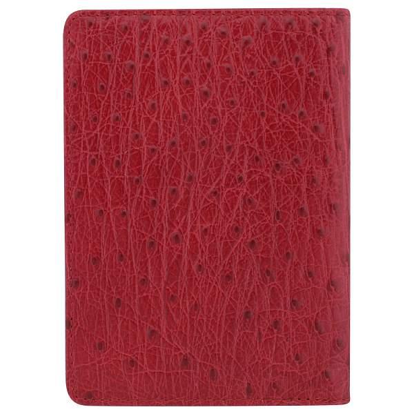 Обложка для автодокументов, глянец, страус, бордо Neri Karra, Артикул: 0032.1-17.51 фото №1