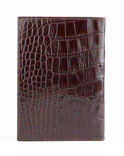Обложка для автодокументов мужская кожаная Alvorada 2001 brown croco Alvorada, Артикул: 2001 brown croco фото №1