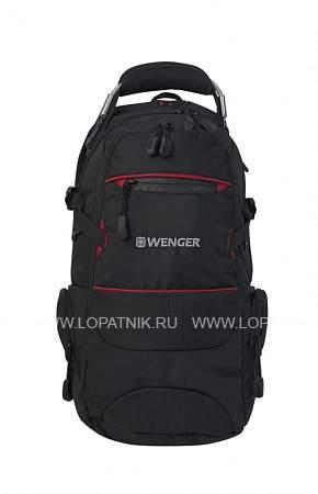 рюкзак wenger, чёрный/красный, полиэстер 1200d pu, 23х18х47 см, 22 л 13022215 Wenger