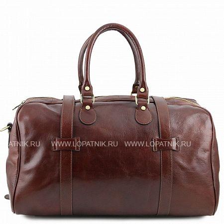 дорожная кожаная сумка с пряжками voyager большой размер коричневый Tuscany