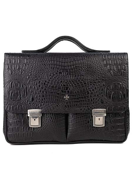 Мужской портфель Narvin 9738-Bambino Black из натуральной кожи Vasheron, Артикул: 9738-Bambino Black фото №1