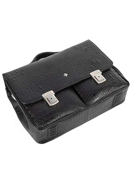 Мужской портфель Narvin 9738-Bambino Black из натуральной кожи Vasheron, Артикул: 9738-Bambino Black фото №1