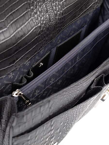 Мужской портфель Narvin 9738-Bambino Black из натуральной кожи Vasheron, Артикул: 9738-Bambino Black фото №1