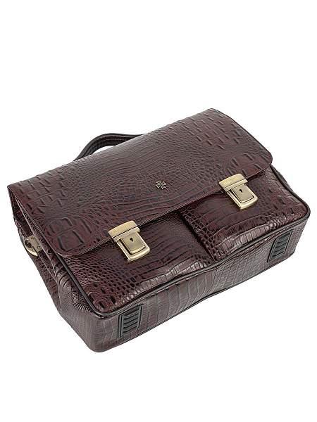 Мужской портфель Narvin 9738-Bambino Burgundy из натуральной кожи Vasheron, Артикул: 9738-Bambino Burgundy фото №1