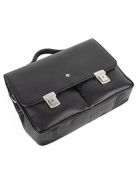 Мужской портфель Narvin 9738-Polo Black из натуральной кожи Vasheron, Артикул: 9738-Polo Black фото №1
