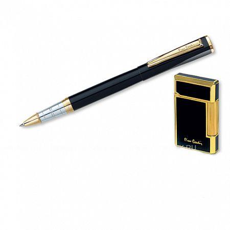 набор "pierre cardin": роллерная ручка + газовая кремневая зажигалка Pierre Cardin