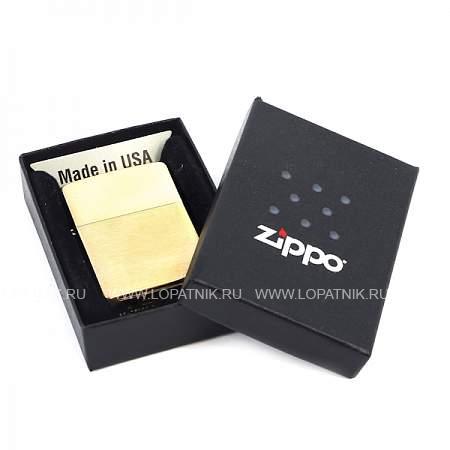 зажигалка zippo с покрытием brushed brass Zippo