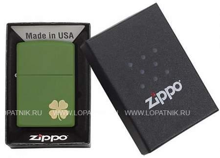 зажигалка zippo classic с покрытием moss green matte Zippo