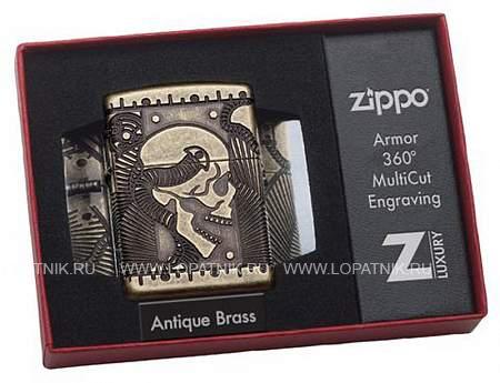 зажигалка zippo armor™ с покрытием antique brass Zippo
