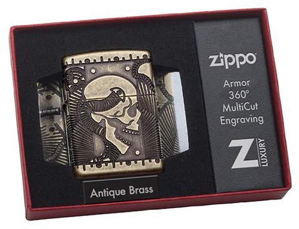 Зажигалка ZIPPO Armor™ с покрытием Antique Brass Zippo, Артикул: 29268 фото №1