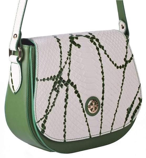 Сумка-клатч женская кожаная Vasheron, Артикул: 9960-N.Anaconda Green фото №1