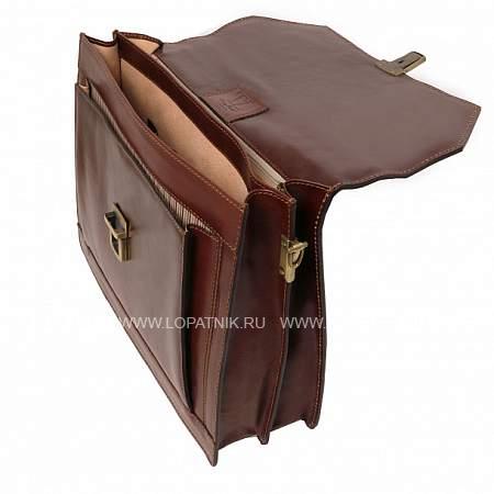 портфель мужской кожаный napoli коричневый Tuscany