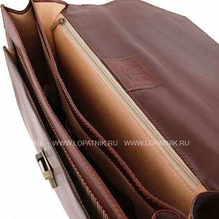 портфель мужской кожаный napoli коричневый Tuscany