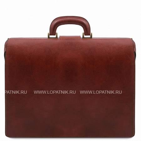 мужской кожаный портфель-саквояж с 3 отделениями tuscany canova коричневый Tuscany
