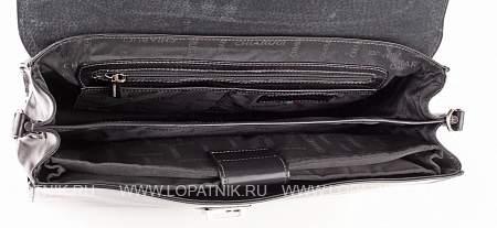 кожаный портфель chiarugi 4559 nero с отделением для ноутбука Chiarugi