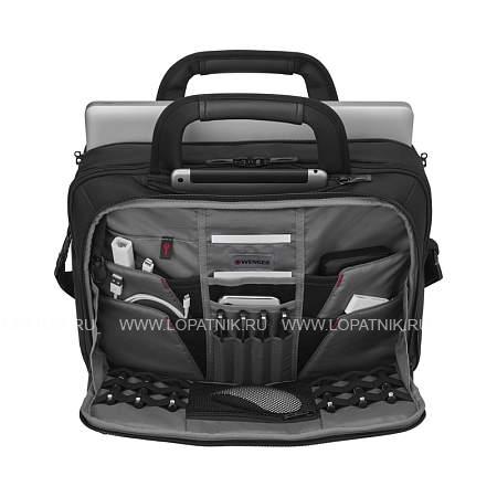 портфель wenger для ноутбука 14-16'', черный, баллистический нейлон, 40 x 16 x 29 см, 11 л 606464 Wenger