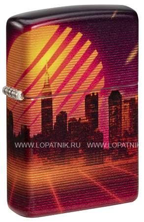 зажигалка zippo cyber city с покрытием 540 matte, латунь/сталь, оранжевая 38x13x57 мм 48505 Zippo