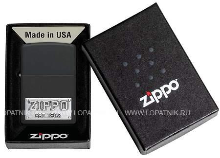 зажигалка zippo license plate с покрытием black matte, латунь/сталь, черная, 38x13x57 мм 48689 Zippo
