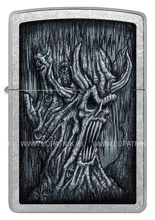 зажигалка zippo evil tree с покрытием street chrome, латунь/сталь, серебристая, 38x13x57 мм 48681 Zippo