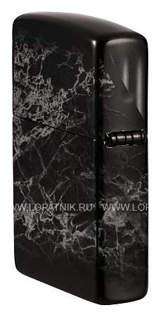 зажигалка zippo classic с покрытием high polish black, латунь/сталь, черная, глянцевая, 38x13x57 мм 48738 Zippo