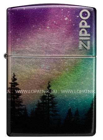 зажигалка zippo colorful sky с покрытием 540 tumbled chrome, латунь/сталь, разноцветная, 38x13x57 мм 48771 Zippo