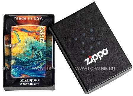 зажигалка zippo classic с покрытием 540 tumbled brass, латунь/сталь, разноцветная, 38x13x57 мм 48778 Zippo