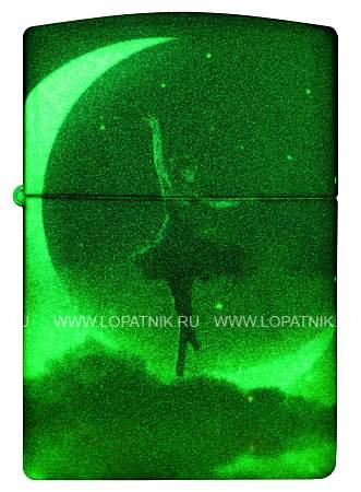 зажигалка zippo mythological с покрытием glow in the dark green, латунь/сталь, черная, 38x13x57 мм 48781 Zippo